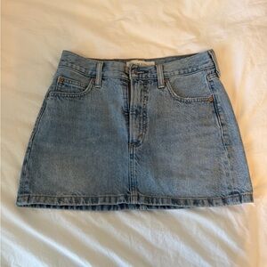 Aritzia Denim Forum Light Wash Blue Mini Skirt